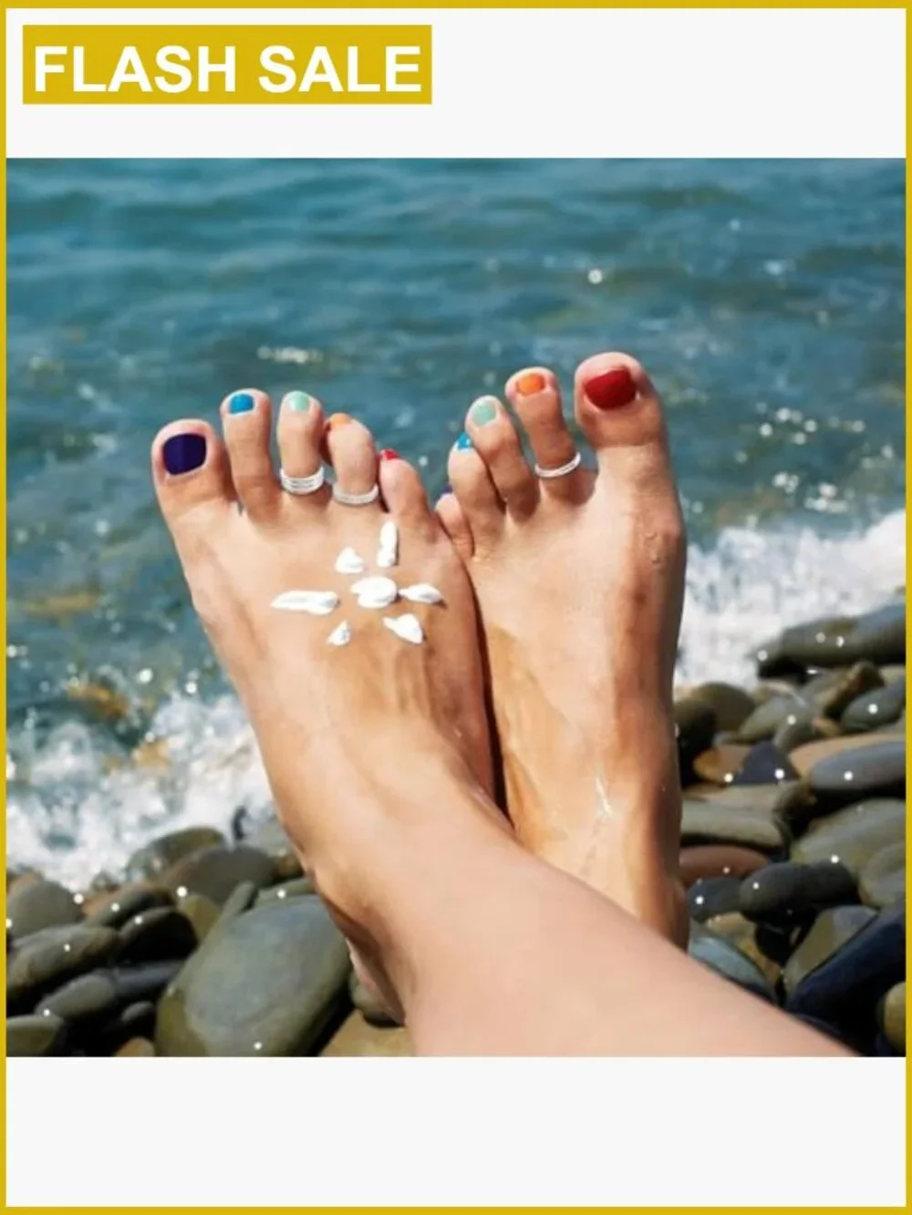 Adjustable Open Toe Rings Set - 14K Gold Plated Stacking Rings for Women Beach